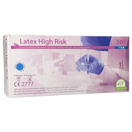 Medi-Inn High Risk Latex-Einmalhandschuhe blau