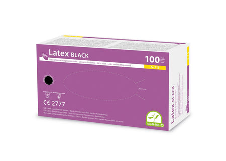 Medi-Inn Latex Black Einmalhandschuhe schwarz puderfrei