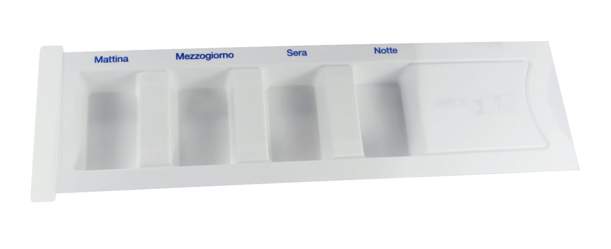 Medi-Inn Medikamentendispenser für 1 Tag mit 4 Fächern weiß italienische Beschriftung (10 Stück)