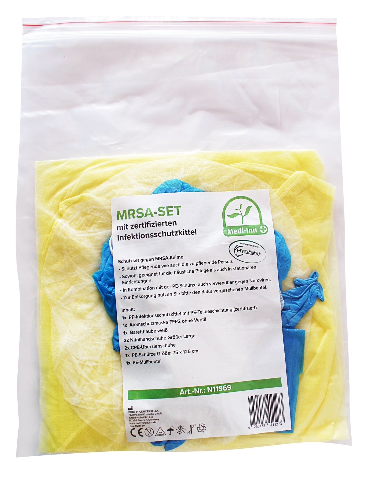 Medi-Inn MRSA-SET mit zertifiziertem Infektionsschutzkittel