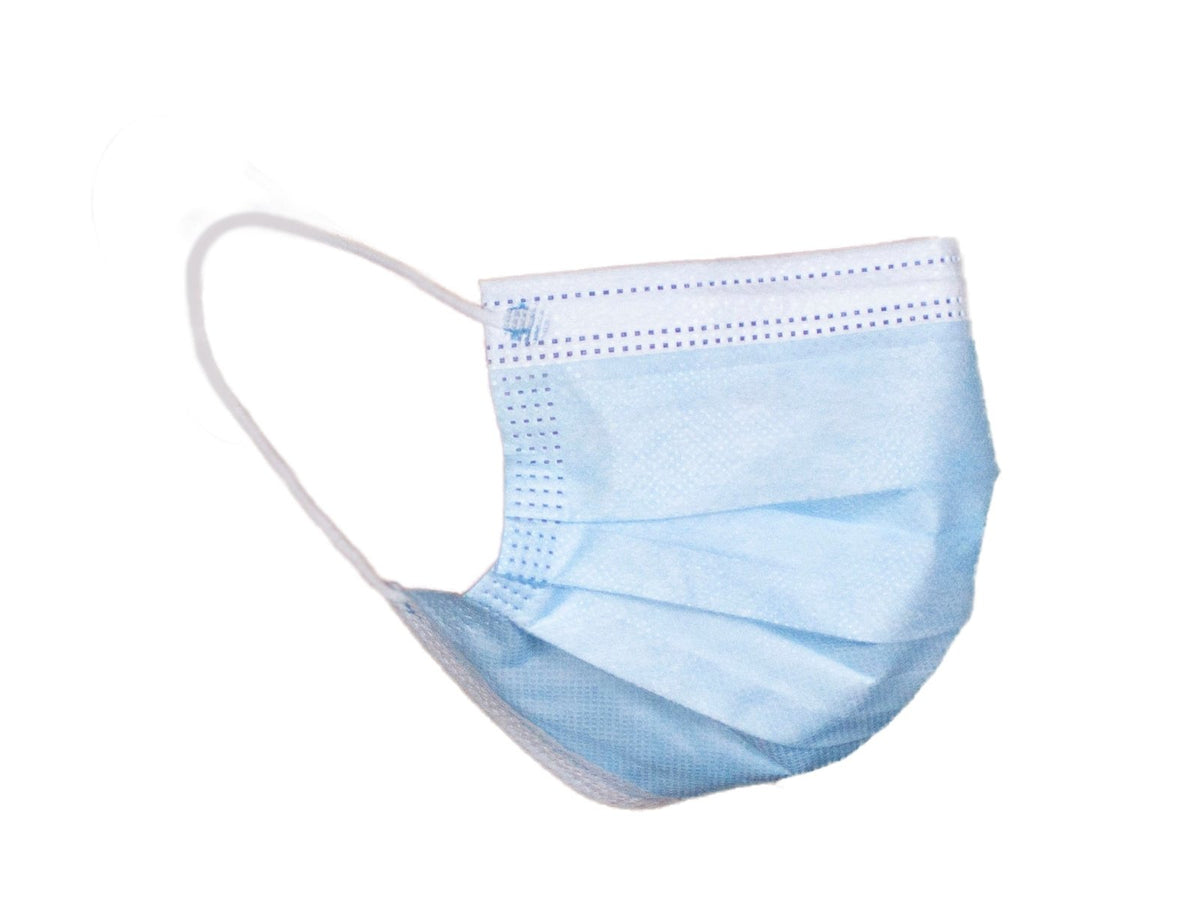 Medi-Inn Mundschutz Atemschutz mit Elastikbändern Typ II 3-lagig blau
