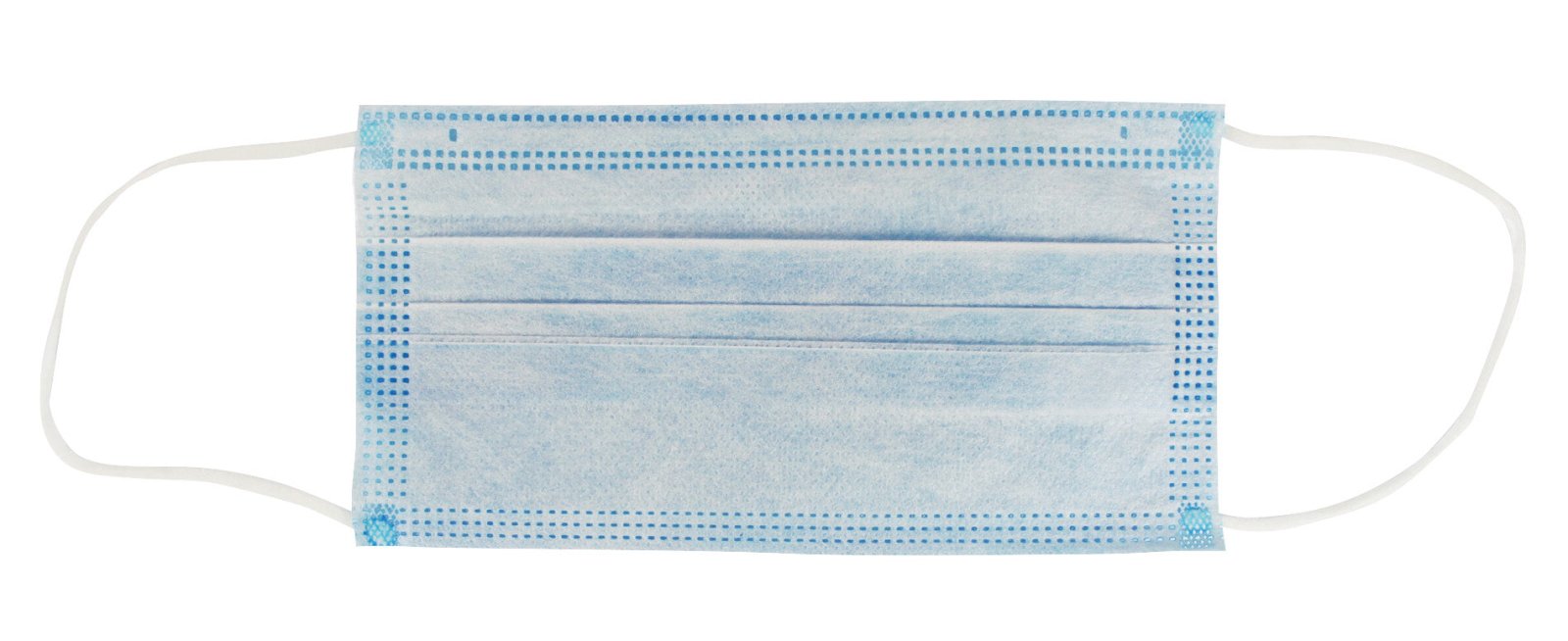 Mundschutz mit Elastikbändern Typ II 3-lagig blau