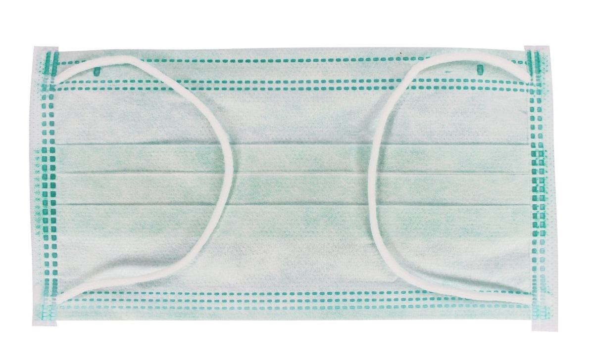 Medi-Inn Mundschutz Atemschutz mit Elastikbändern Typ II 3-lagig grün