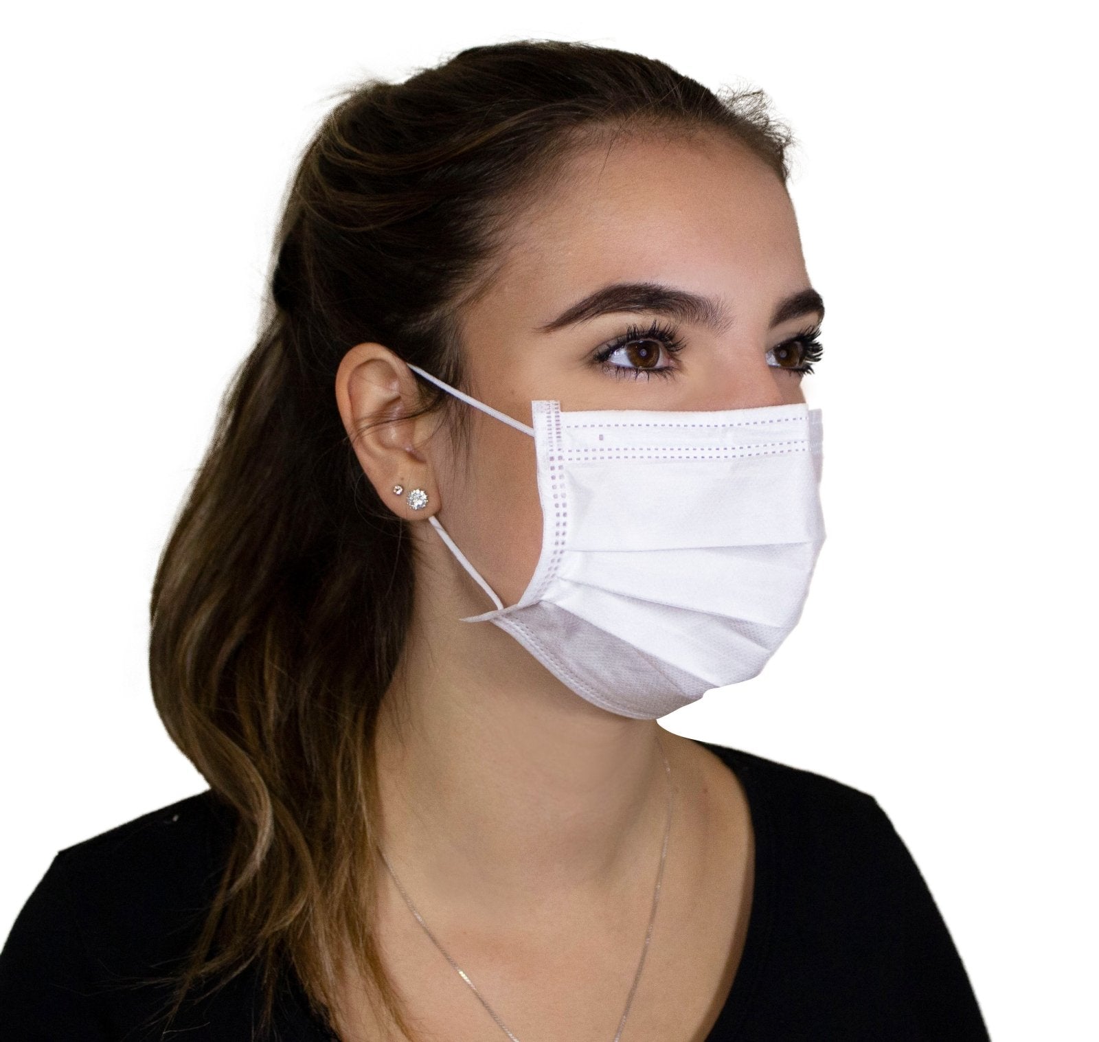 Schwarzer Mundschutz White Mundmaske Baumwolle Medi-Inn Mundschutz Atemschutz Mit Elastikbändern Typ II 3-lagig, Weiß Schwarzer Mundschutz White Mundmaske Baumwolle Medi-Inn Mundschutz Atemschutz Mit Elastikbändern Typ II 3-lagig, Weiß