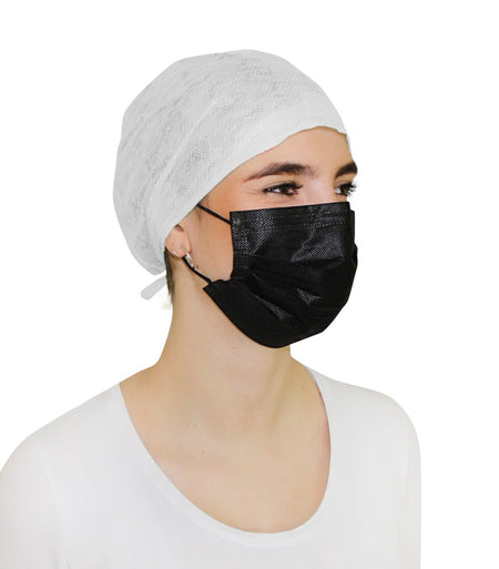 Medi-Inn Mundschutz Atemschutz mit Elastikbändern und Nasenbügel Typ II 3-lagig schwarz