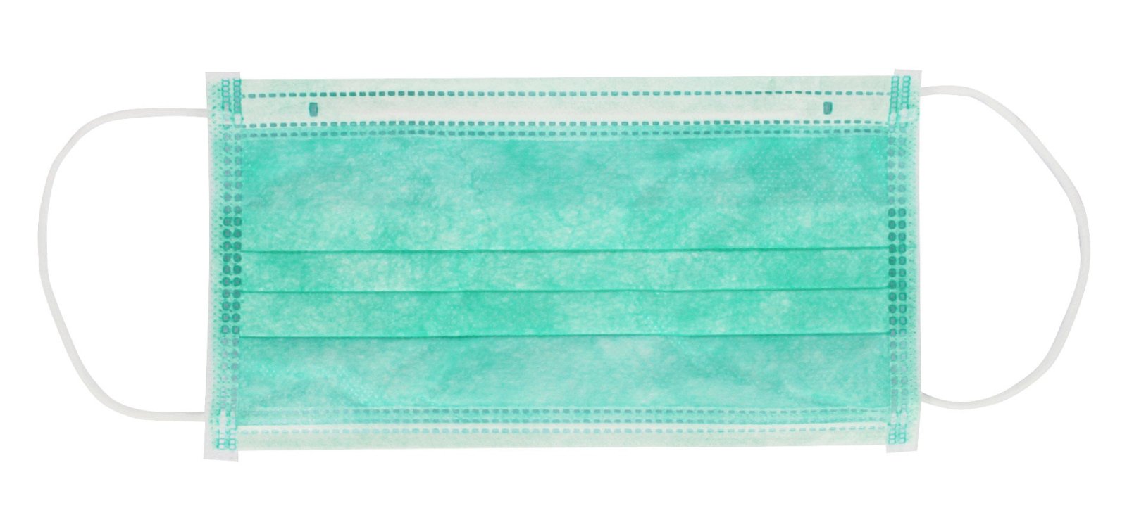 Medi-Inn Mundschutz Atemschutz mit Nasenbügel und Elastikbändern Typ IIR 3-lagig grün