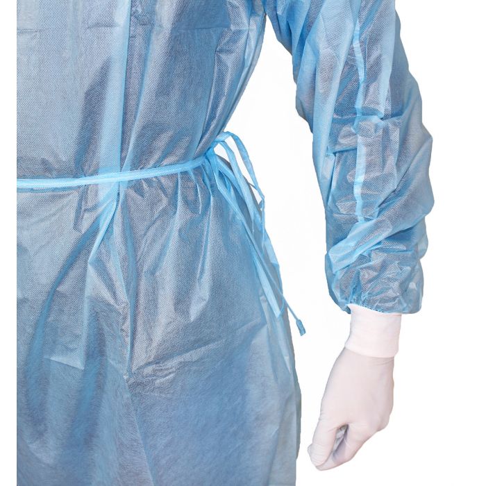 Medi-Inn PP-Schutzkittel mit Trikotbündchen & PE-Vollbeschichtung Größe XXL 150 x 170 cm blau