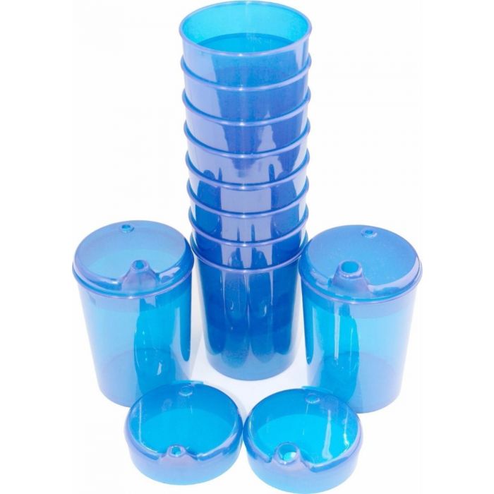 Medi-Inn Schnabelbecher Set 10 Unterteile + 20 Deckel 250 ml
