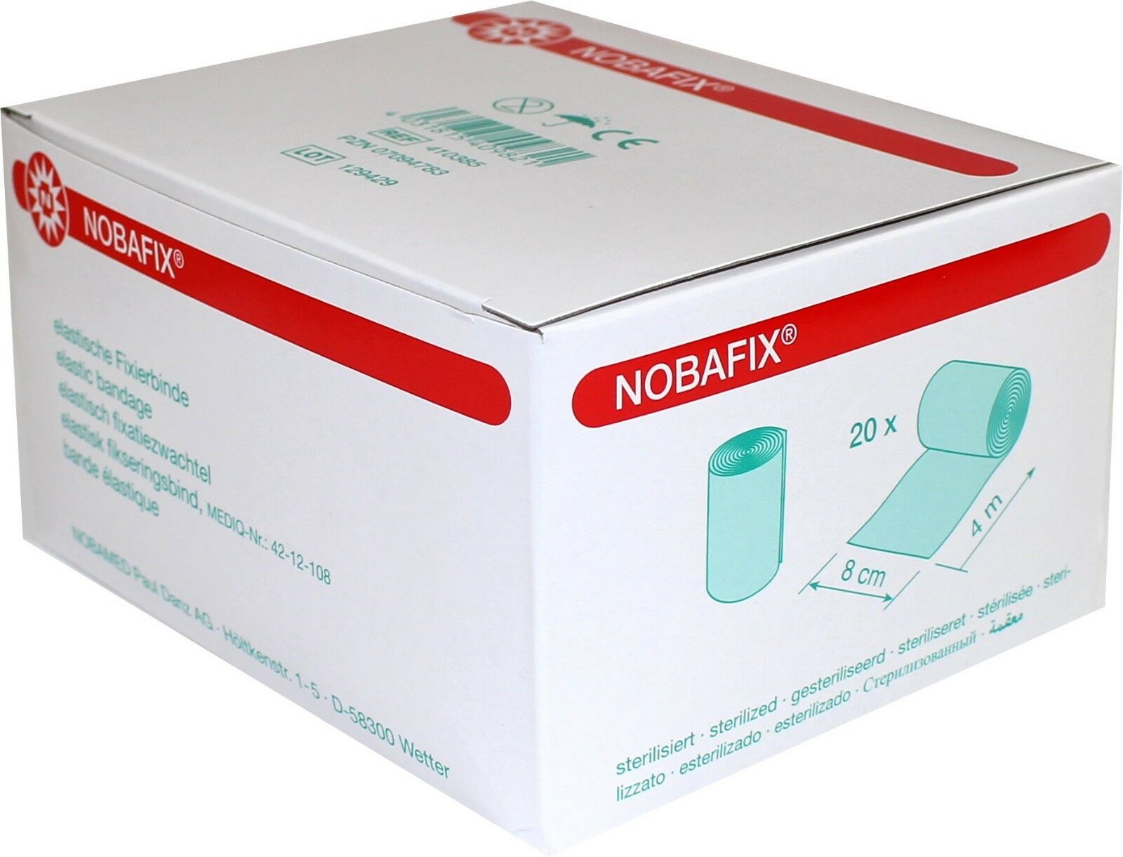 Noba Nobafix elastische Fixierbinden Mullbinden 20 Stück
