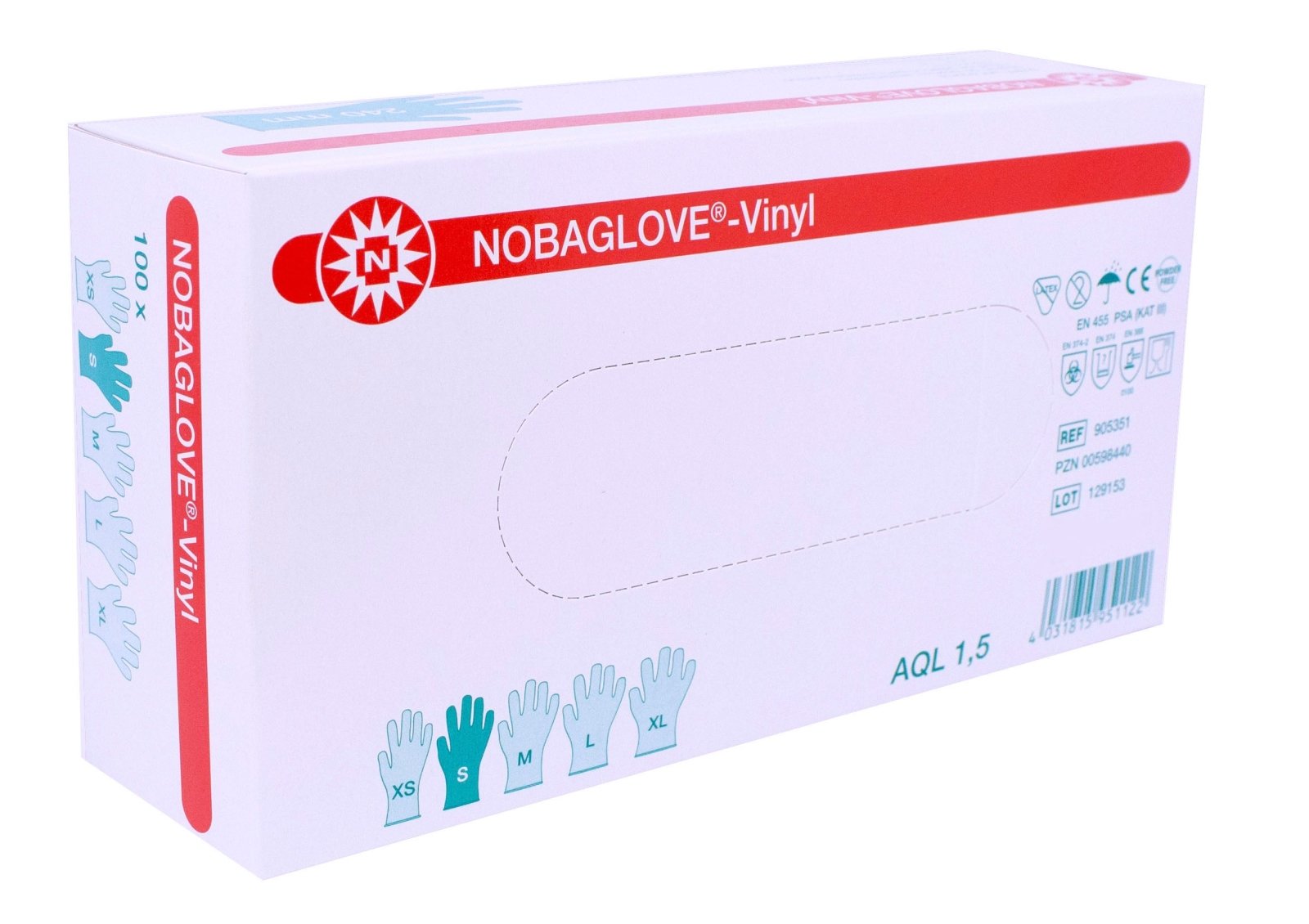 Noba Nobaglove Vinyl Puderfrei Einmalhandschuhe
