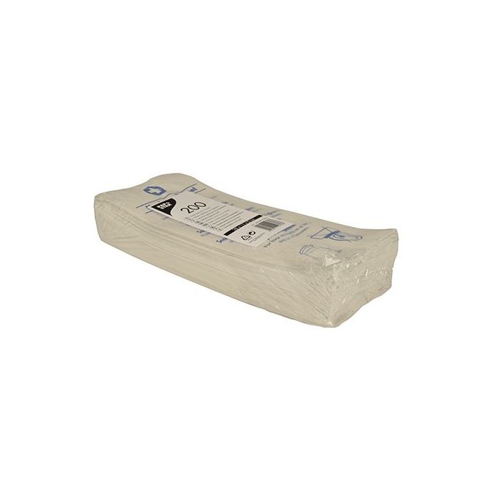 Papstar Hygienebeutel 28 cm x 11 cm x 5,5 cm Weiß "Bedruckt" (5 x 200 = 1000 Stück)
