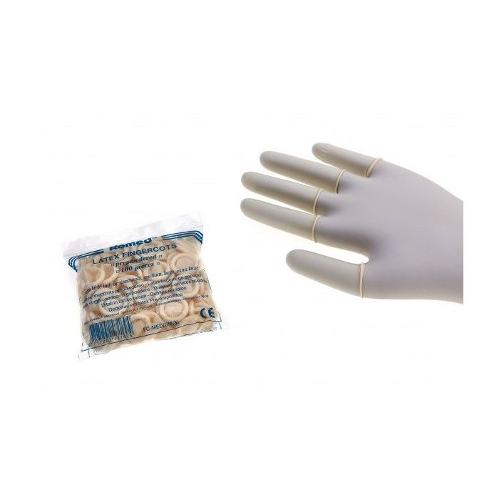 Romed Fingerlinge aus Latex gepudert 100 Stück