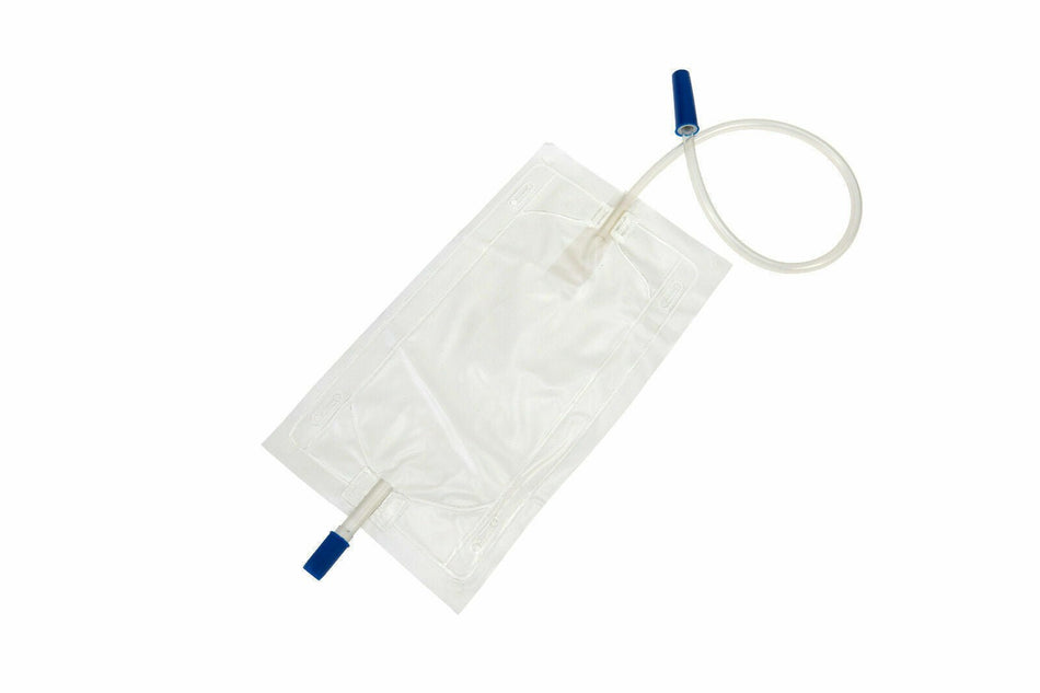 Romed Urinbeutel 500 ml mit Ventil und Ablasshahn steril 10 Stück + Safeline Beinhalter 60 cm 1 Stück